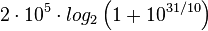 2\cdot 10^5 \cdot log_2\left(1+10^{31/10}\right)