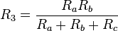 R_3=\frac{R_aR_b}{R_a+R_b+R_c}